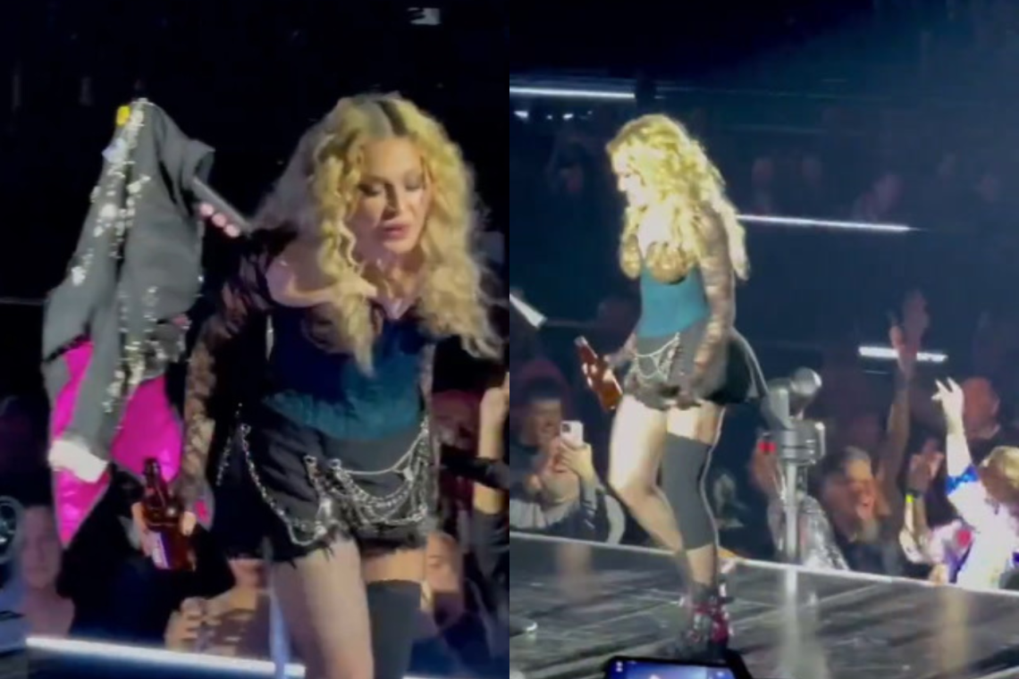 Madonna escupe cerveza a fan durante su concierto