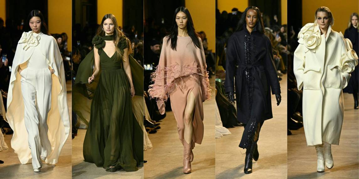El diseñador libanés Elie Saab presentó en París su colección Ready-to-Wear Otoño/Invierno 2024-2025, que decidió llamar <i>Melodies of Graceland</i> y en la que envuelve la silueta femenina en diseños de elegancia atemporal.