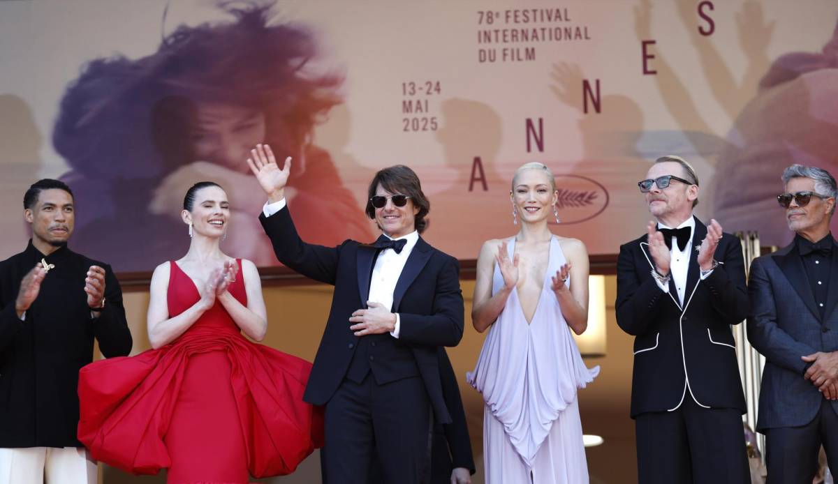 De izquierda a derecha el elenco de actores que han participado en la última entrega de `Misión Imposible, en el Festival de cine de CANNES, el pasado 14 de mayo: Greg Tarzan Davis, Hayley Atwell, Tom Cruise, Pom Klementieff, Simon Pegg y Esai Morales. EFE/EPA/GUILLAUME HORCAJUELO De izquierda a derecha el elenco de actores que han participado en la última entrega de `Misión Imposible, en el Festival de cine de CANNES, el pasado 14 de mayo: Greg Tarzan Davis, Hayley Atwell, Tom Cruise, Pom Klementieff, Simon Pegg y Esai Morales. EFE/EPA/GUILLAUME HORCAJUELO