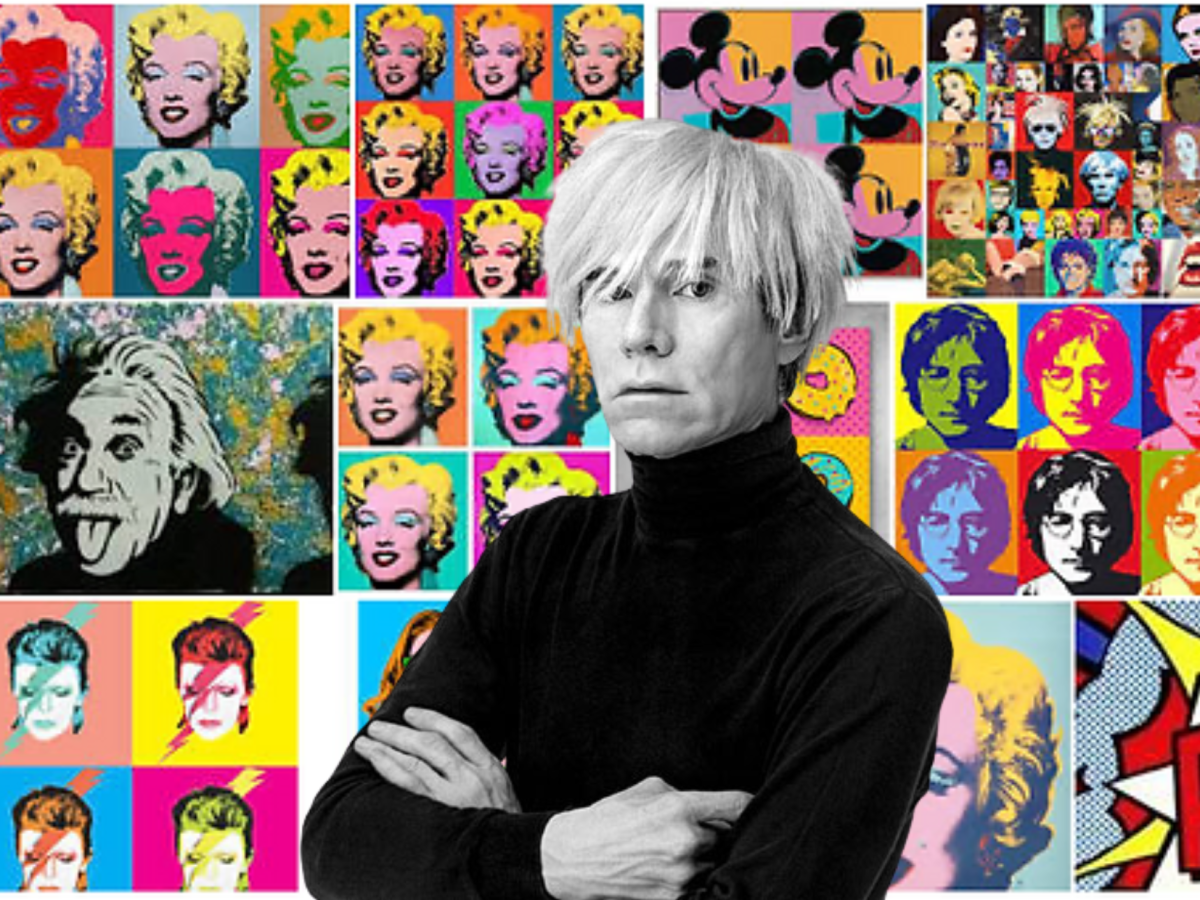 Andy Warhol y algunas de sus obras Andy Warhol y algunas de sus obras