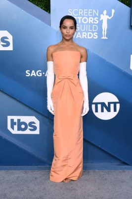 US actress Zoe Kravitz arrives for the 26th Annual Screen Actors Guild Awards at the Shrine Auditorium in Los Angeles on January 19, 2020. (Photo by FREDERIC J. BROWN / AFP)