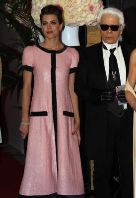 Charlotte Casiraghi y Karl Lagerfeld