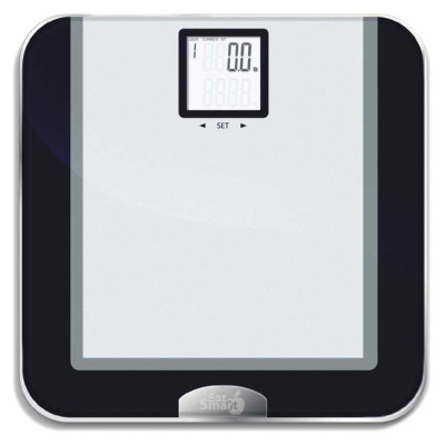 EatSmart Precision Tracker Digital Bathroom Scale. Con un diseño delgado y moderno, esta balanza digital te ayuda a mantener un mejor control sobre tu peso. Te muestra los cambios de tus últimas medidas, identificador personal y pantalla táctil LCD de 3.5 pulgadas