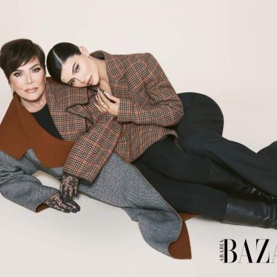 Kylie y Kris Jenner en la portada de Harpers Baazar Arabia