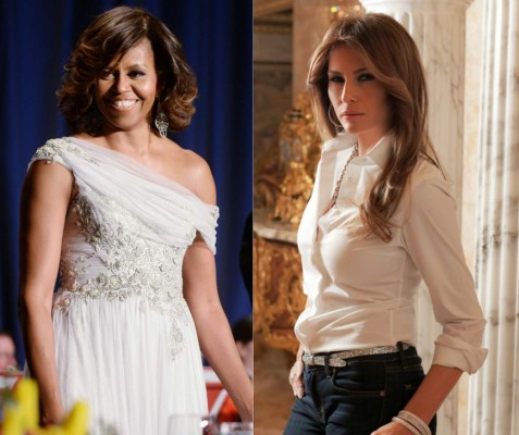 Muchos comparan los papeles de Michelle Obama y Melania Trump. Te contamos algunas diferencias de las primeras damas