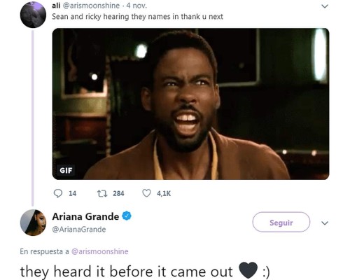 Ex novios de Ariana Grande escucharon 'Thank U, Next' antes de su lanzamiento.  