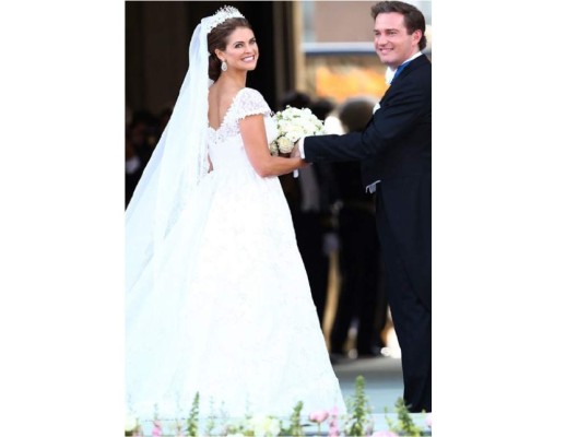 Magdalena de Suecia lució radiante el día de su boda Magdalena de Suecia lució radiante el día de su boda