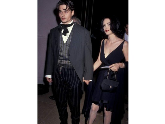 Johnny Depp y su entonces pareja Winona Ryder en la ceremonia de 1991