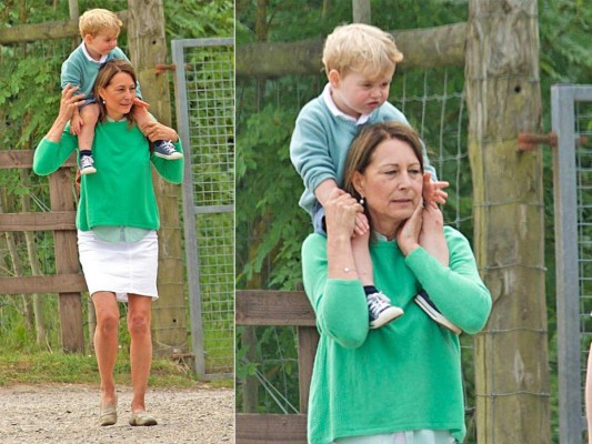 Príncipe George visita el zoológico con abuela Carole