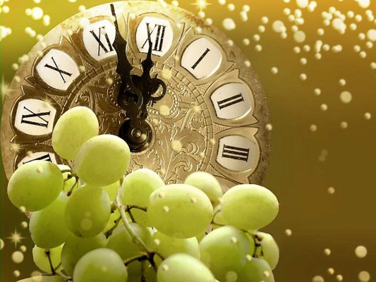 Las doce uvas de Nochevieja. Las doce uvas de Nochevieja.