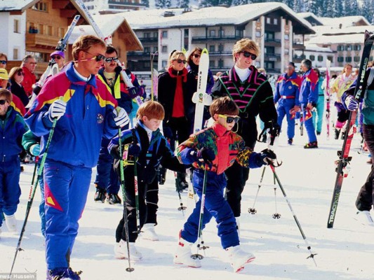Los príncipes George y Charlotte en sus primeras vacaciones de esquí