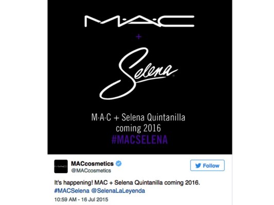 MAC lanza colección inspirada en Selena
