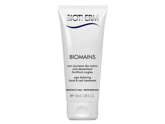 BIOMAINS Tratamiento anti-edad SPF15 para manos y uñas. Protege la piel contra la aparición de signos de edad y contiene filtros UV.