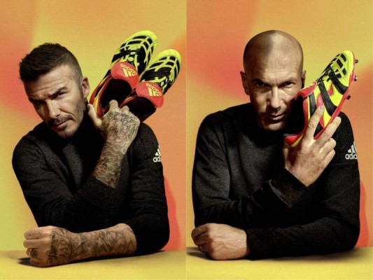 Beckham y Zidane imagen de los Predator Accelerator de Adidas