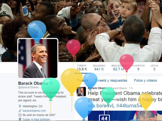 Twitter celebra el cumpleaños de Barack Obama