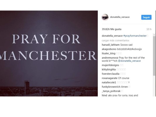 Famosos reaccionan al atentado de Manchester