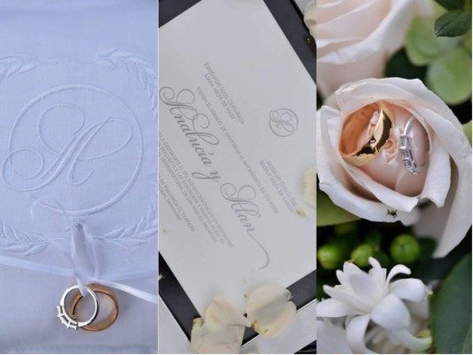 Los novios se ocuparon de crear su propio monograma con sus iniciales, que se estampó en las invitaciones y otros detalles de la boda