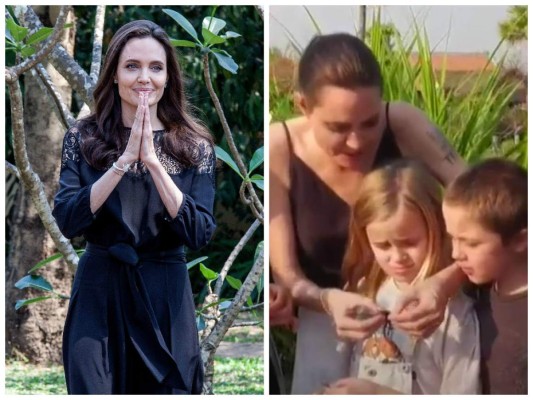 Angelina Jolie come tarántulas y escorpiones junto a sus hijos