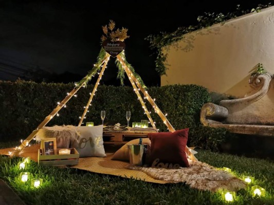 Teepee propuesta de matrimonio