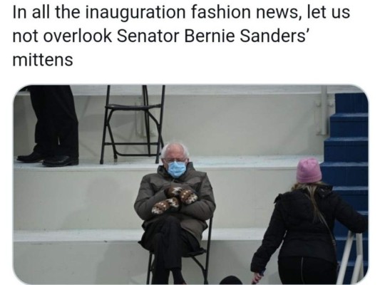 Los mejores memes de Bernie Sanders en la inauguración de Joe Biden