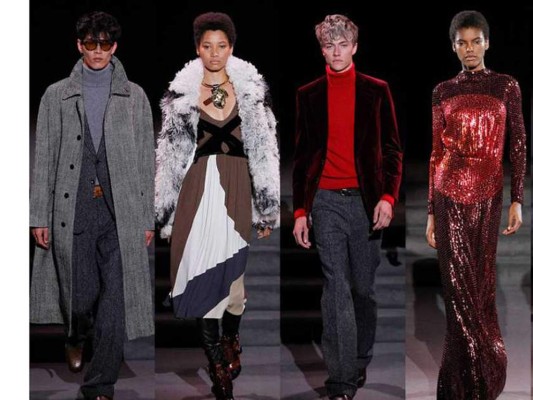 La propuesta para el otoño invierno 2016 de Tom Ford, viene con pailletes multicolores La propuesta para el otoño invierno 2016 de Tom Ford, viene con pailletes multicolores