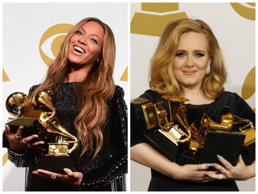 Adele y Beyoncé, la británica tine cinco nominaciónes para esta ocasión por su disco 25 y Beyoncé tiene nueve por Lemonade.