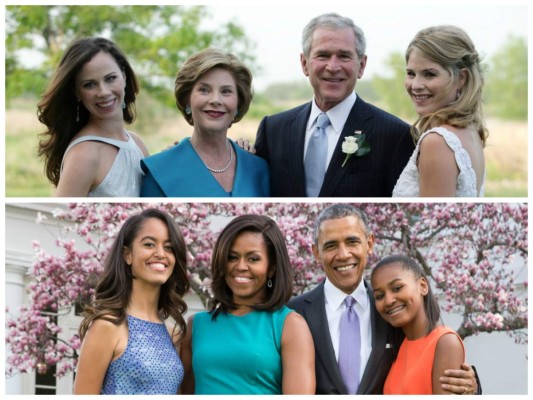 La conmovedora carta de las hijas de Bush para Sasha y Malia Obama  
