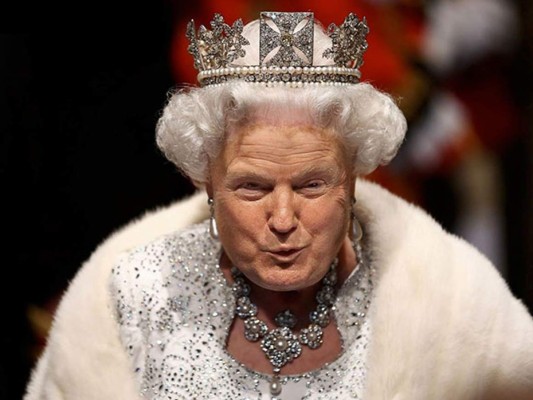 ¡Alguien photoshopeó a Trump en fotos de la Reina Isabel y el resultado es graciosísimo!
