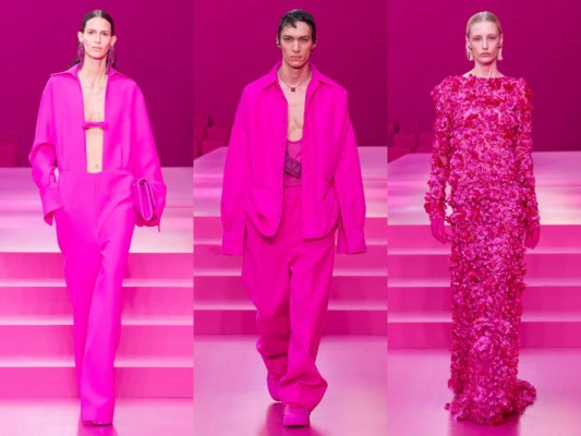 El director creativo de Valentino, Pierpaolo Piccioli, brindó un show espectacular y completamente de rosa para su colección Otoño/Invierno 2022. Es por ello que te dejamos los mejores looks que desfilaron las modelos en la pasarela.