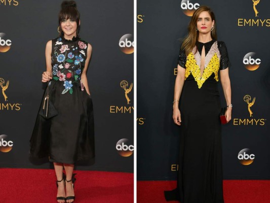 Maisie Williams en Markus Lupfer / Amanda Peet en Altuzarra Maisie Williams en Markus Lupfer / Amanda Peet en Altuzarra