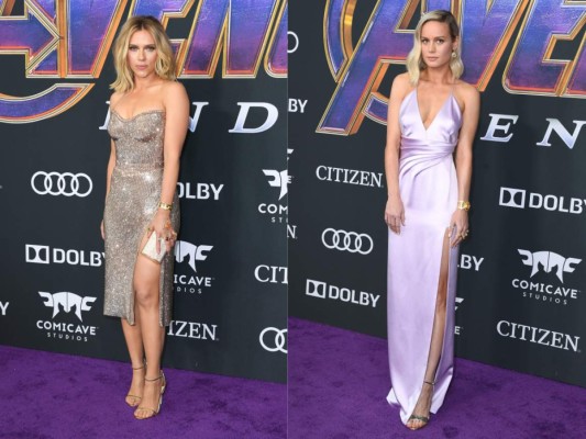 Brie Larson y Scarlett Johansson lucieron las 'Gemas del Infinito' en la premier de Avengers: Endgame