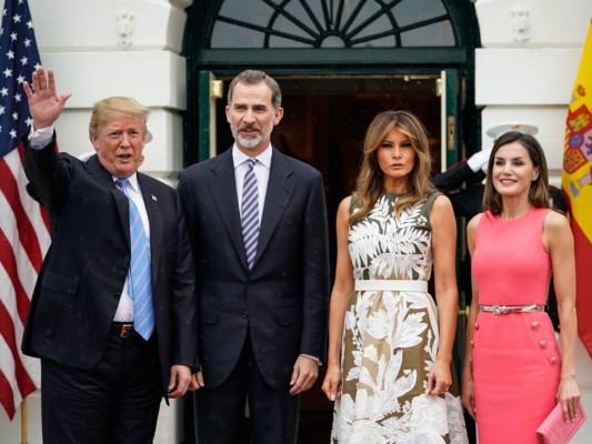 Donald y Melania Trump reciben a los Reyes de España en la Casa Blanca