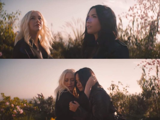 Christina Aguilera y Demi Lovato lanzan estreno del video “Fall in line”