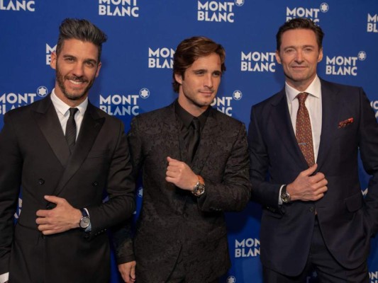 Erick Elías, Diego Boneta y Hugh Jackman juntos en el evento de Montblanc