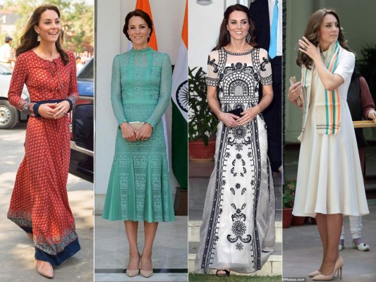 Looks de Kate Middleton en su gira por la India