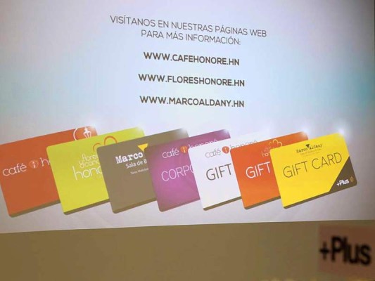 Durante el coctel también se presentaron las Gift Cards recargabales desde 500 lempiras con beneficios para Café Honoré, Marco Aldany y Flores y Canastas Honoré