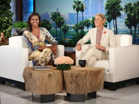 La primera dama de los Estados Unidos, fue conductora durante todo el programa de Ellen DeGeneres
