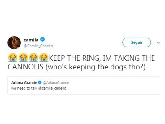 Así reaccionó Camila Cabello al inesperado compromiso de Ariana Grande