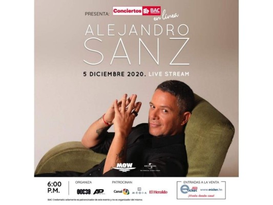 Conciertos BAC Credomatic en Línea presenta a Alejandro Sanz Live Stream