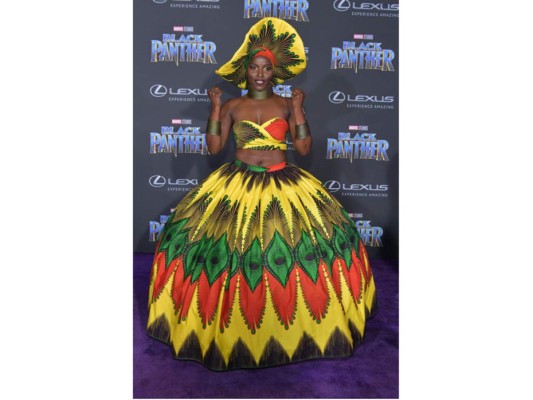 Lupita Nyong'o deslumbró en la Alfombra Morada de la Premiere de Black Panther