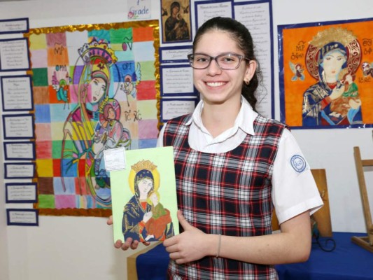 Exposición de Arte Virgen del Perpetuo Socorro en Macris School