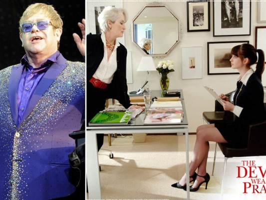 Elton John protagonizará musical, El Diablo se viste a la moda