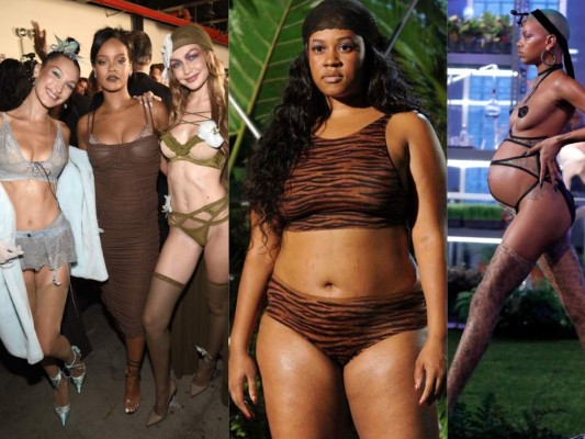 Rihanna incluyó modelos embarazadas en el desfile Savage X Fenty
