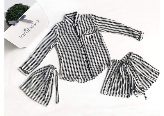 Pijamas de algodón con monograma personalizado by @larubeyahn