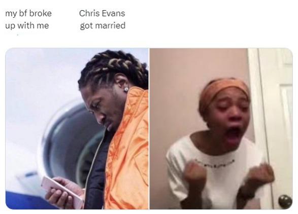 Fans reaccionan con memes a la boda de Chris Evans y Alba Baptista