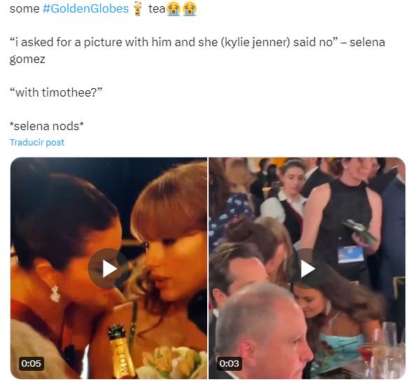 Selena Gómez revela qué le contó a Taylor Swift en los Golden Globes 2024