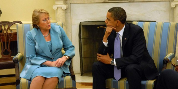 Bachelet visitó la Casa Blanca