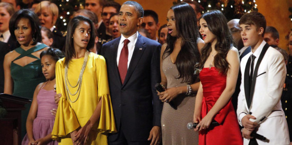 La familia Obama celebra Navidad