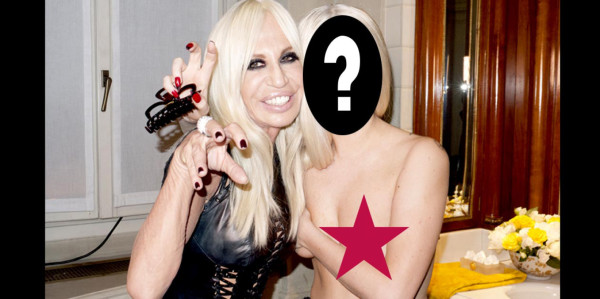 ¿Quién posó topless junto a Donatella Versace?