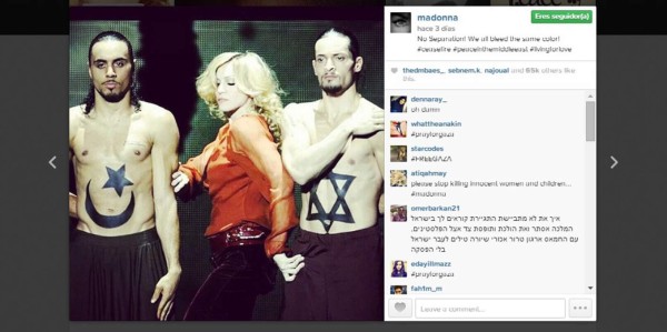 Madonna pide por la paz en Gaza